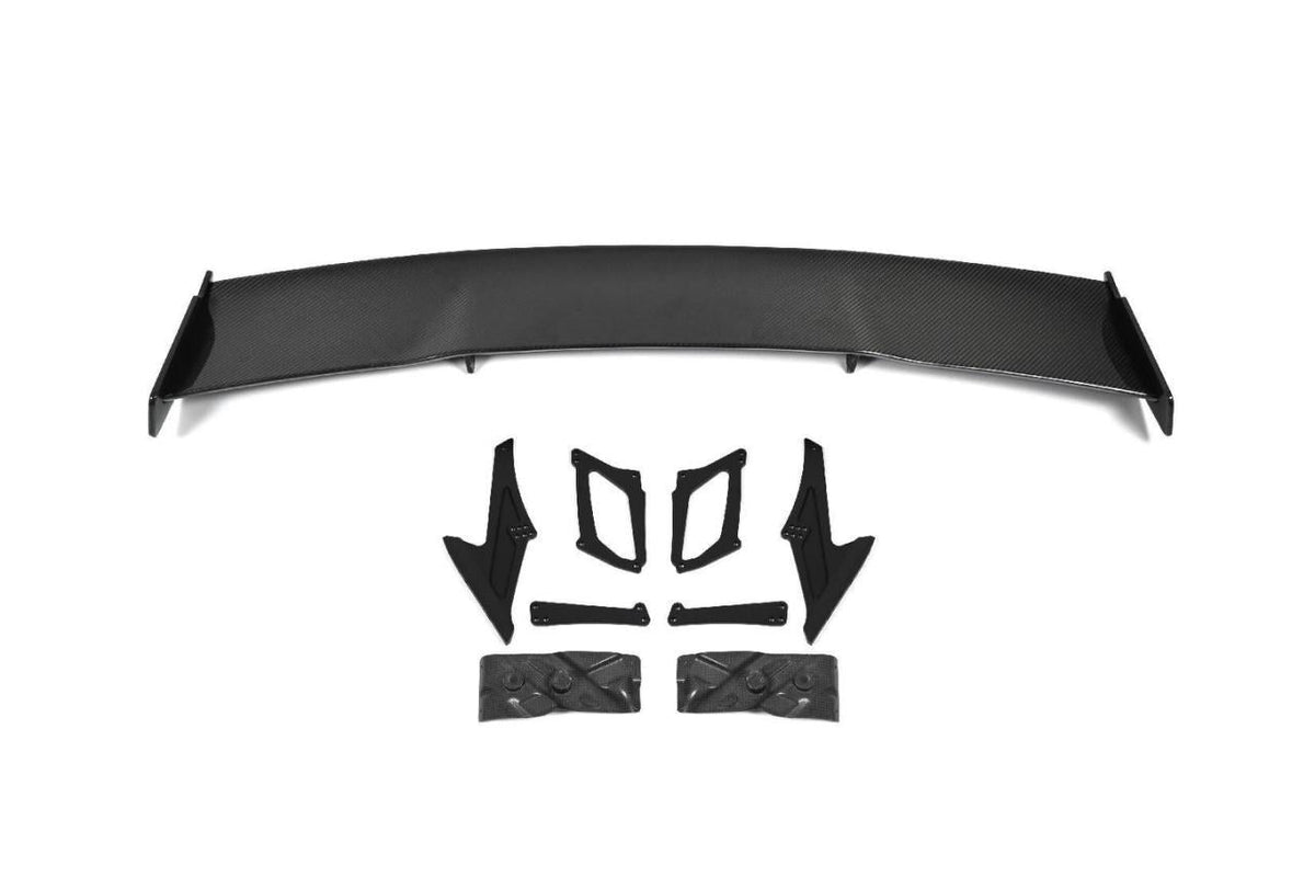 3D Type Rear Spoiler (With Mounting Base) in dry carbon fiber for the BMW G80 M3 / G82 M4 / G87 M2