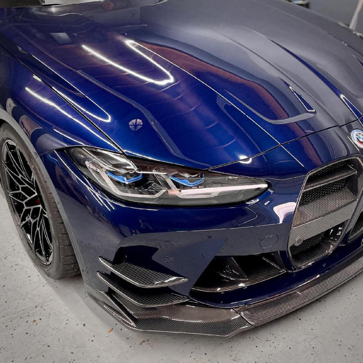 AC Type Canards in dry carbon fiber for the BMW G80 M3 / G82 M4, fitted