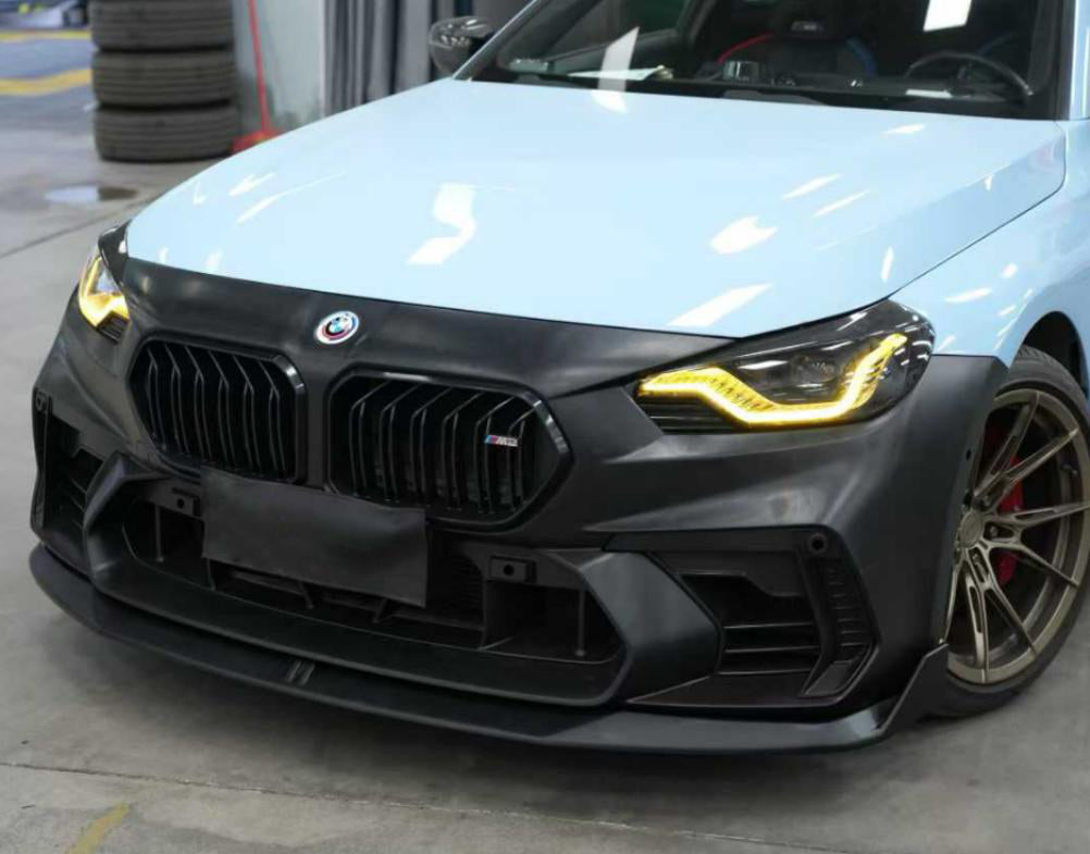 AD Type Front Bumper in PP composite for the BMW G87 M2, fitted
