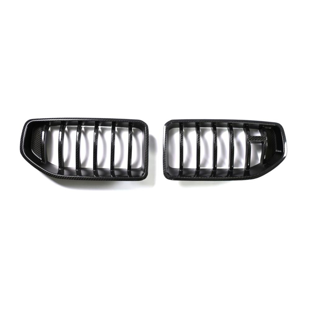 AD Type Grille in dry carbon fiber for the BMW G87 M2