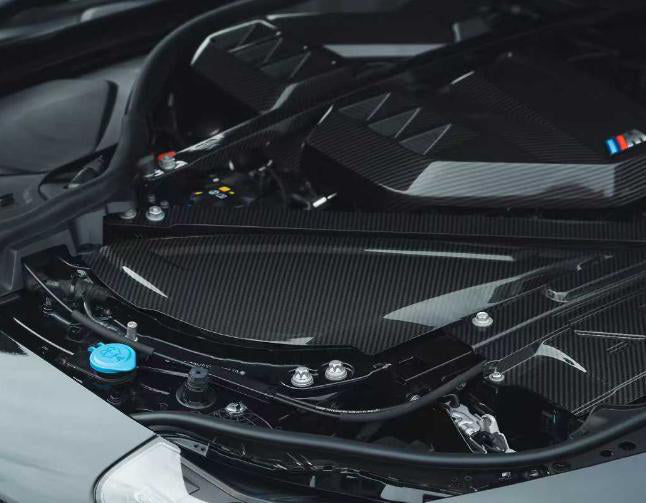Air Intake Covers in dry carbon fiber for the BMW G80 M3 / G82 M4 / G87 M2, fitted