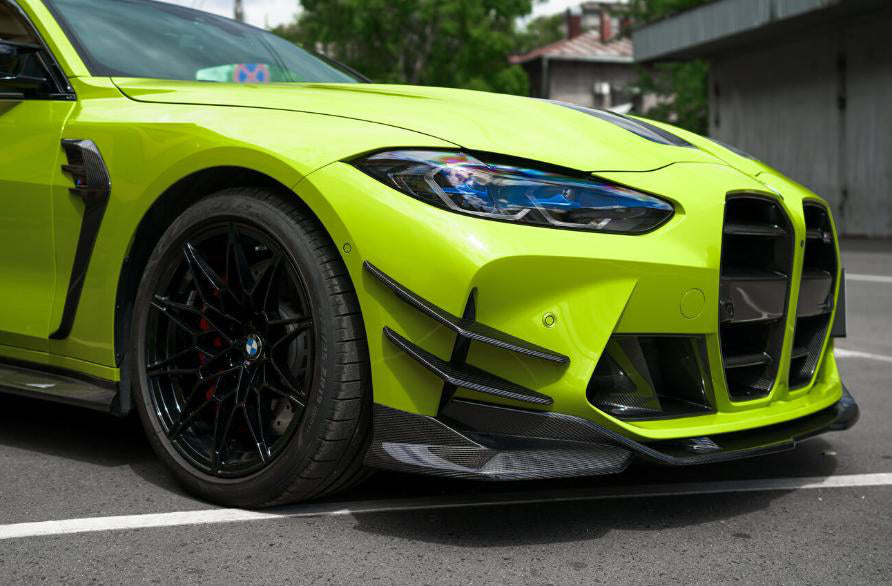 CFA Type Canards in dry carbon fiber for the BMW G80 M3 / G82 M4, fitted