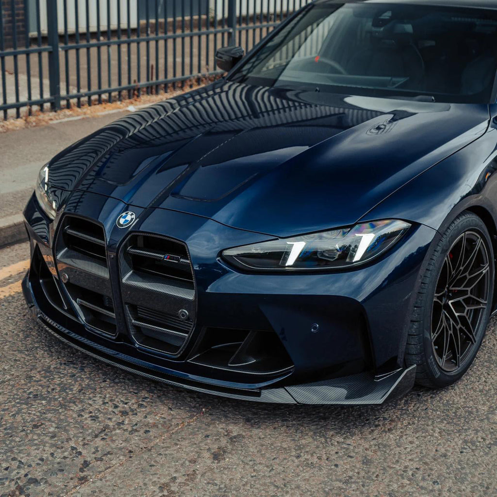 CS Type Front Lip in dry carbon fiber for the BMW G80 M3 / G82 M4, fitted