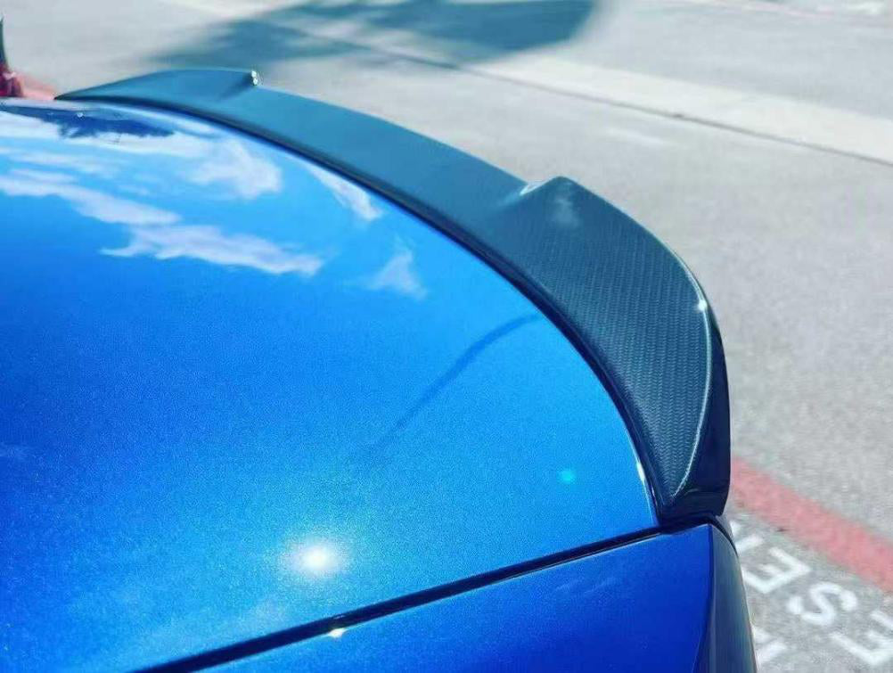 CS Type Rear Spoiler in dry carbon fiber for the BMW G80 M3 / G82 M4, fitted
