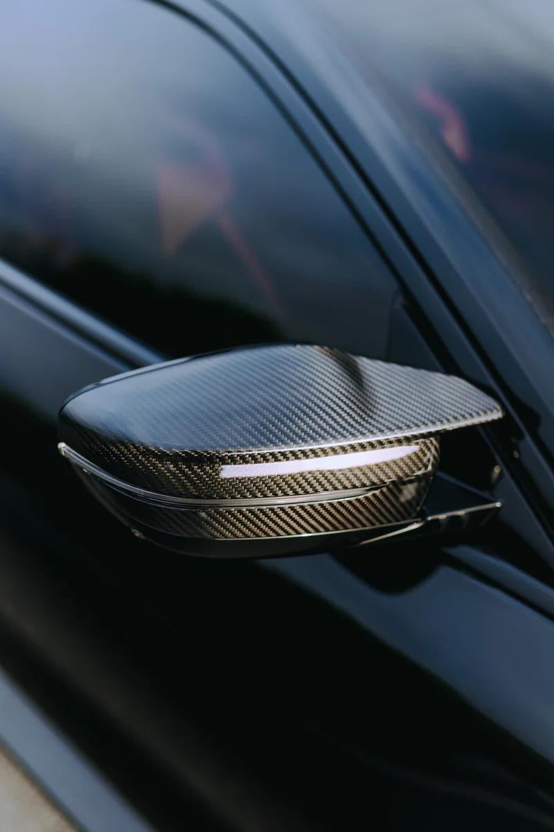 Mirror Covers in dry carbon fiber for the BMW G80 M3 / G82 M4 / G87 M2, fitted