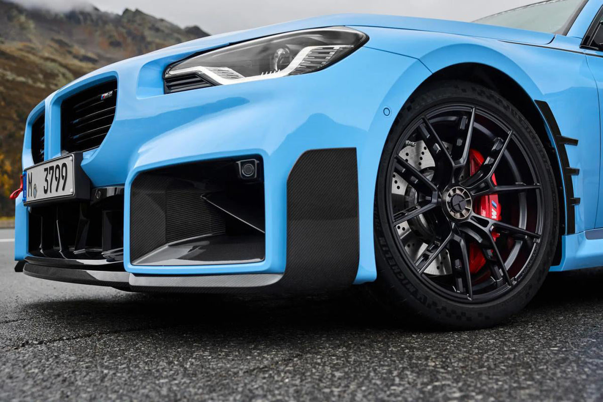 MP Type Front Lip in dry carbon fiber for the BMW G87 M2, fitted
