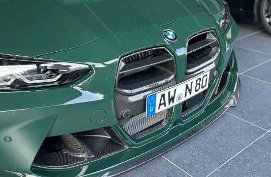 N Type Grille in dry carbon fiber for the BMW G80 M3 / G82 M4, fitted