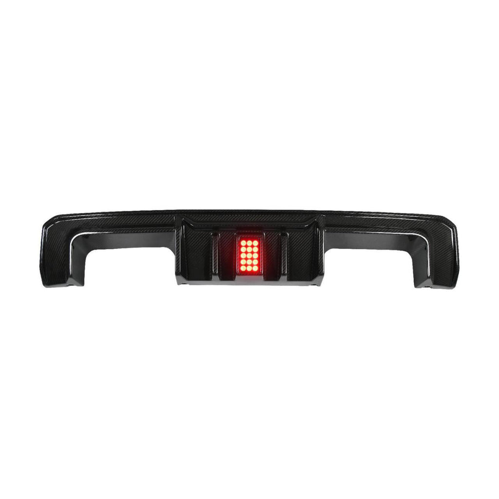 R44 Type LED Lighted Rear Diffuser in dry carbon fiber for the BMW G80 M3 / G82 M4