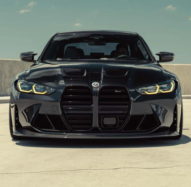 RSC Type Front Lip in dry carbon fiber for the BMW G80 M3 / G82 M4, fitted