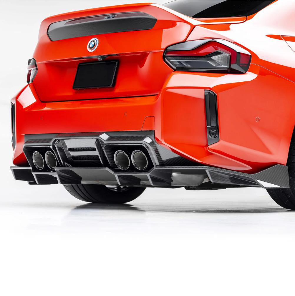 Vor Type Trunk Lid in dry carbon fiber for the BMW G87 M2, fitted